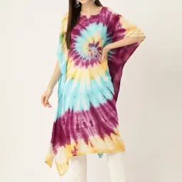 maaesa Multicolored Printed A Line Kaftan-picture-42