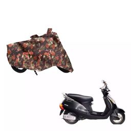 Auto Pearl Waterproof Two Wheeler Cover For Kinetic Nova EX (Green & Multi Color)-image-7