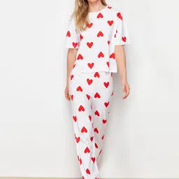 Trendyol Women Geometric Printed Night suit-picture-26