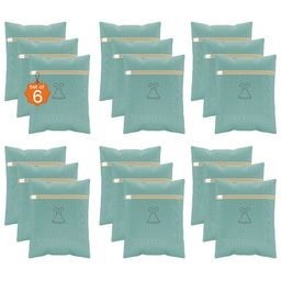 Kuber Industries Grey 18 Pieces Reusable Rectangular Durable Laundry Bags With Zipper-20