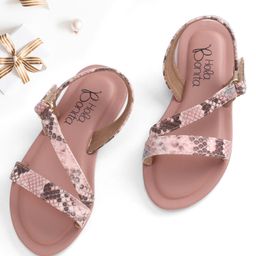 Hola Bonita Party Wear Slip On Sandal - Peach-image-59