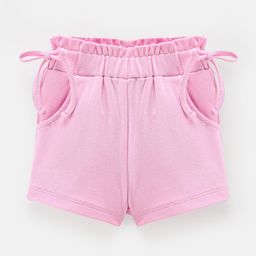 Bonfino Interlock Cotton Knit Solid Shorts with Mock Tie-Up Details - Lilac-image-34