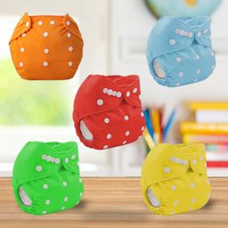 Sparkle Joy Washable & Reusable Cloth Diaper Pocket Without Inserts Pack of 5 - Multicolor-13