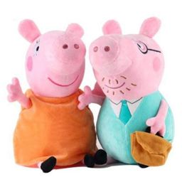Besties Mummy Brother Pig and Daddy Pig Soft Toys Combo Blue Pink - Height 30 cm-image-13