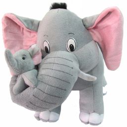 Tickles Mother Elephant with Baby Soft Stuffed Plush Animal Toy for Kids Boys & Girls Birthday Gifts (Size: 42 cm Color: Grey)-picture-5