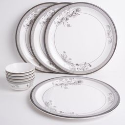 Superware Melamine 08 pcs Dinner set - Silver Lace-image-16