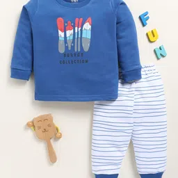 Redden Unisex Kids Printed T-shirt with Pyjamas-12