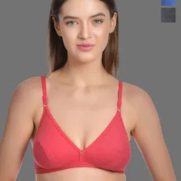 Aimly Pack Of 3 Low Coverage Non-Padded Cotton Everyday Bras With All Day Comfort-image-60