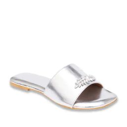 Sole House Women's Silver Casual Sandals-image-42