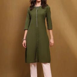 Biba Fort Green Straight Kurta-picture-48
