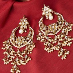 Fida Elegant Cluster Pearl White Dangler-image-7