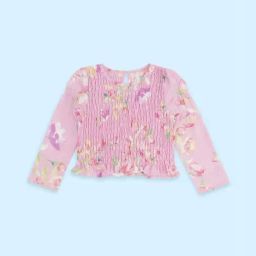 Pantaloons Junior Pink Cotton Printed Full Sleeves Top-image-28