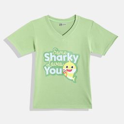 Eteenz Kids Boys Baby Shark Printed V-Neck T-Shirt-picture-41
