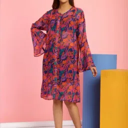 Secret Wish Pink Printed Cover Up Dress-image-19