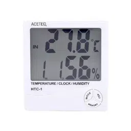 ACETEQ Digital Thermo Hygrometer White for Laboratories, HTC-1-28