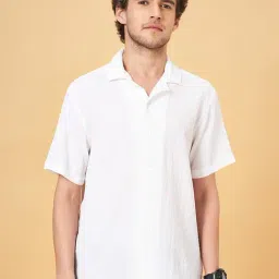 People by Pantaloons Snow White Slim Fit Shirt-picture-18