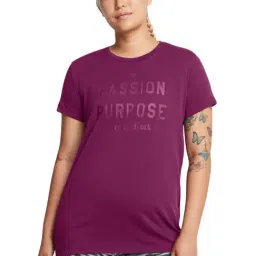 Under Armour Purple Cotton Regular Fit Printed Sports T-Shirt-picture-32
