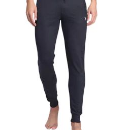 Ramraj Black Cotton Regular Fit Solid Joggers-image-75