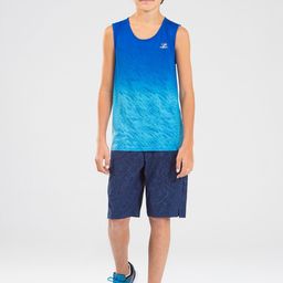 Kalenji By Decathlon Boys Navy Blue Printed Regular Fit Running Sports Shorts-45