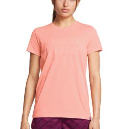 Under Armour Orange Cotton Regular Fit Printed Sports T-Shirt-image-4