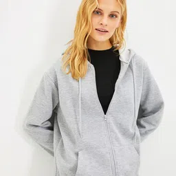 Trendyol Hooded Cotton Sweatshirt-image-82