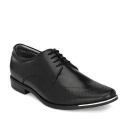 Hitz Men's Black Derby Shoes-image-58