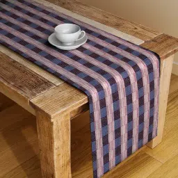 NEUDIS Blue & Pink Hand Woven 6 Seater Table Runner - Set of 2-image-12