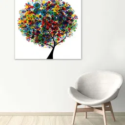 999store Multicolor Abstract Tree Symbol Of Nature Canvas Painting-45