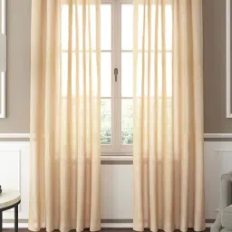 GM Beige Polyester Curtain - Set of 2-10