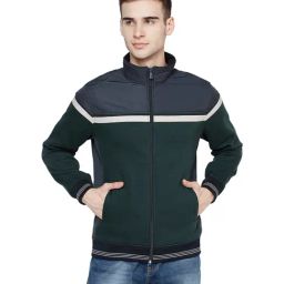 Octave Green High Neck Full Sleeves Sweatshirt-image-13