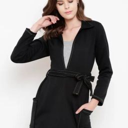 Belle Fille Black Regular Fit Jacket-image-14