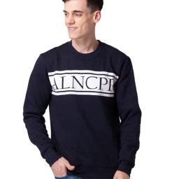 Allen cooper Navy Regular Fit Graphic Print Sweatshirt-35