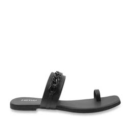 Metro Women's Black Toe Ring Sandals-picture-31