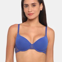 Zivame Blue Under-wired Padded T-Shirt Bra-image-72