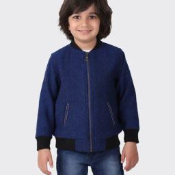 Fabindia Kids Blue Regular Fit Jacket-image-60