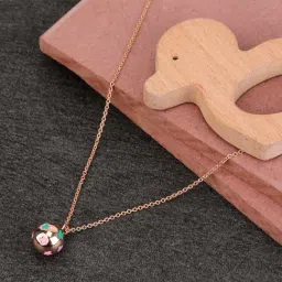 Praavy 92.5 Sterling Silver Flower Ball Necklace for Kids-45