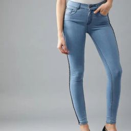 DOLCE CRUDO Light Blue Skinny Fit Jeans-picture-14