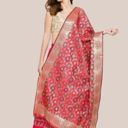 Dupatta Bazaar Coral Woven Pattern Dupatta-44