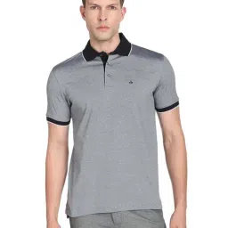 Arrow Black Cotton Regular Fit Striped Polo T-Shirt-picture-29