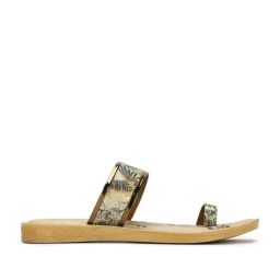Paragon Women's Green & Beige Toe Ring Sandals-image-56