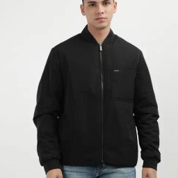 Calvin Klein Black Regular Fit Bomber Jacket-31
