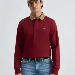 GANT Red Regular Fit Polo T-Shirt-picture-15