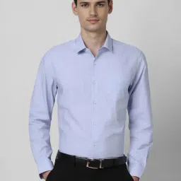 Peter England Blue Slim fit Solid Shirt-picture-40