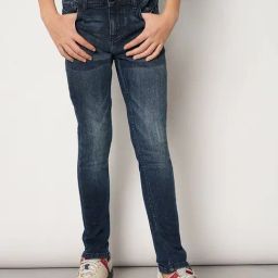 Jack & Jones Junior Dark Blue Solid Jeans-picture-43