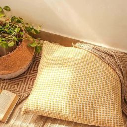 House This Girnar Yellow Cotton Cushion Covers - Set of 2-13