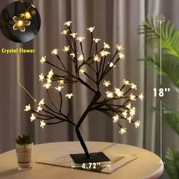 The Purple Tree White & Black Floral Shape LED String Lights-picture-14