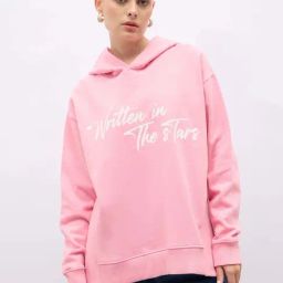 Styli Pink Plain Hoodie-image-18