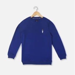 Allen Solly Boys Blue Solid Full Sleeves T-shirt-image-70