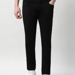Peter England Black Cotton Skinny Fit Jeans-picture-1