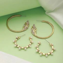 Aatmana Gold-Plated Half Hoop Earrings - Set of 2-38